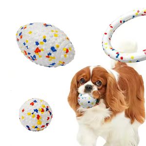 Super Bite Resistant Pet Chew Toy Perfect NaturalNatural ETPU Squeaky Dog Ball Toys for Pet Interactive&Training