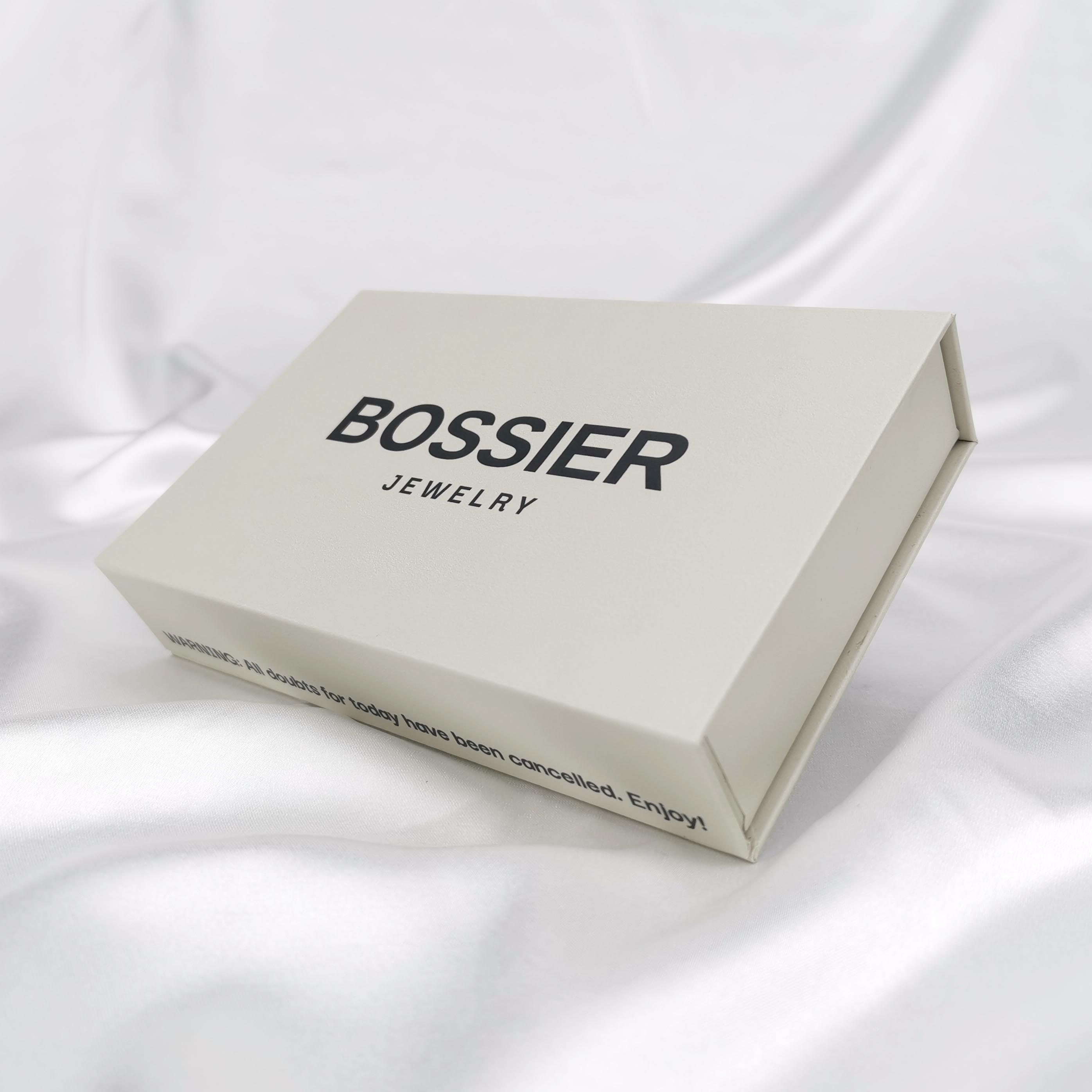 Custom Logo Color Square Magnet Jewelry Box Packaging Necklace Box Packaging With Led Luxury Earring Package