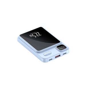Custom Logo Capacity Pocket 22.5W Magnetic Wireless Charging Powerbank 10000mah With Usb Portable Mini LED Display Power Bank