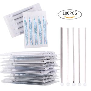 100 disposable piercing needles, stainless steel needles, piercing needles, piercing tattoo equipment and tools