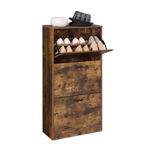 Three Layer Entryway Closet Shoe Storage Cabinet Wooden Shoe Rack Cube Designs