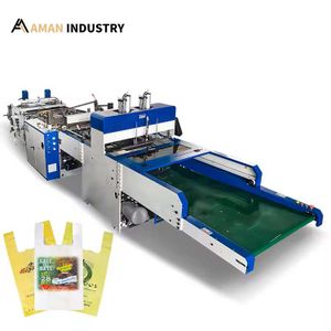 PP PE 400mm bag width 2 lanes garbage bag  plastic T-shirt Bag Machine machinery repair shops china