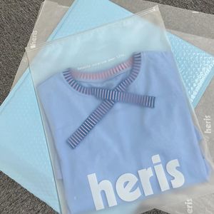 Custom Logo Frosted Clothes Zip Lock Self Sealing Bag Clothing Packaging Frosted Zipper Bags Printed Logo Clear Ziplock Bag
