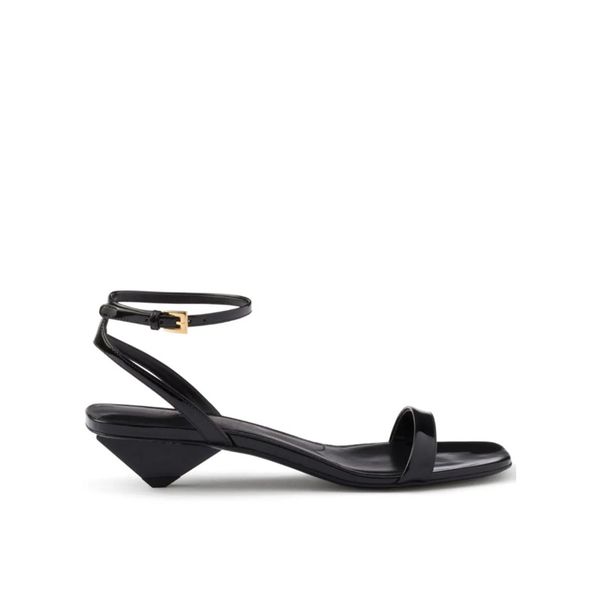 Custom Logo T-Strap Buckle High Heel Sandals Women Fashion Designer's Thin Heels Pumps Anti-Slippery Summer Styles Dropshipping