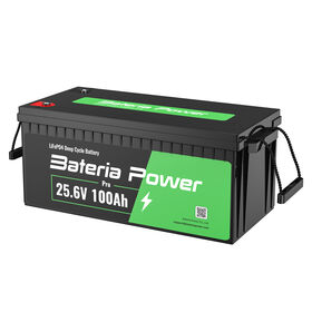 Shenzhen Enow Bateria Power Co., Ltd. Bateria Power 25.6V 100Ah LiFePO4 Battery, 8000+ Deep Cycle Lithium Batteries Grade A+ Cells,1.5Hrs Fast Charging Portable
