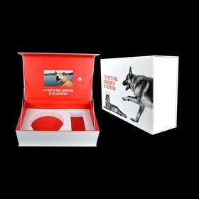 Wholesale Paper crafts wedding greeting cards have gift box video player 7 " A4 hd with boxes