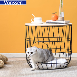 Cat/Coffee Table With Cat Gate Rounded