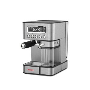 Small Kitchen Appliances With Milk Frother Stainless Steel 1.8L Cappuccino Espresso Coffee Machine 220V