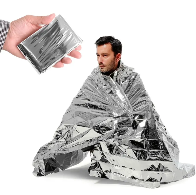 Wuhan Ruiqian Network Technology Co., Ltd. Emergency Mylar Thermal Blankets-Waterproof, Retains Body Heat-Ideal for First Aid Kits & Natural Disasters -51.18 x 82.67 inch