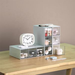 Small Office Desktop Organizer Drawers OEM China Wholesale Storage Box Set Stackable Plastic Kawaii Modern Desk Accessories