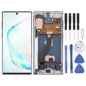 TFT Material LCD Screen for Galaxy Note10 Digitizer Full Assembly With Frame/No Fingerprint Identification(Black)