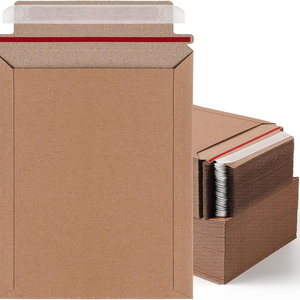 25-Pack Stay Flat Rigid Mailers 9x11.5 with Self Adhesive Seal 450 gsm Sturdy Bulk Brown Cardboard Envelopes for Shipping Photos