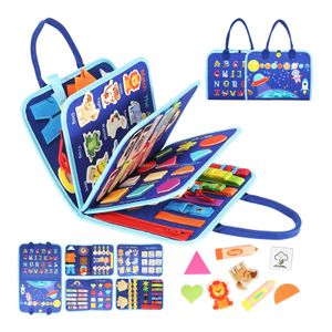 New Design activity Busy Board Book Toddler Kids learning Educational bag Montessori Toys Sensory Foldable Felt Busy Board