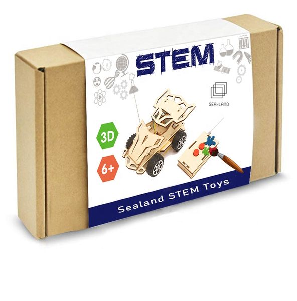 C-20A SEALAND Diy Wooden Stem Building Truck Build Up Assembly Wood Toys Educational Wooden