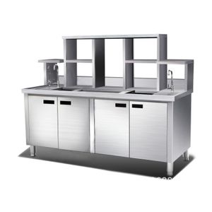 Wholesale Price SS stainless steel milk tea shop bar counter work table customized