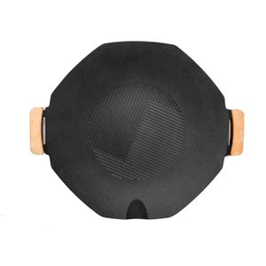 Korean Style 38CM BBQ Grill Pan Non stick Roasting Pans Outdoor Camping griddle