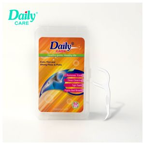 New Arrival Daily Oral Care Dental Floss Biodegradable Tooth Floss Picks with Mint Flavor Boxed for Easy Cleaning
