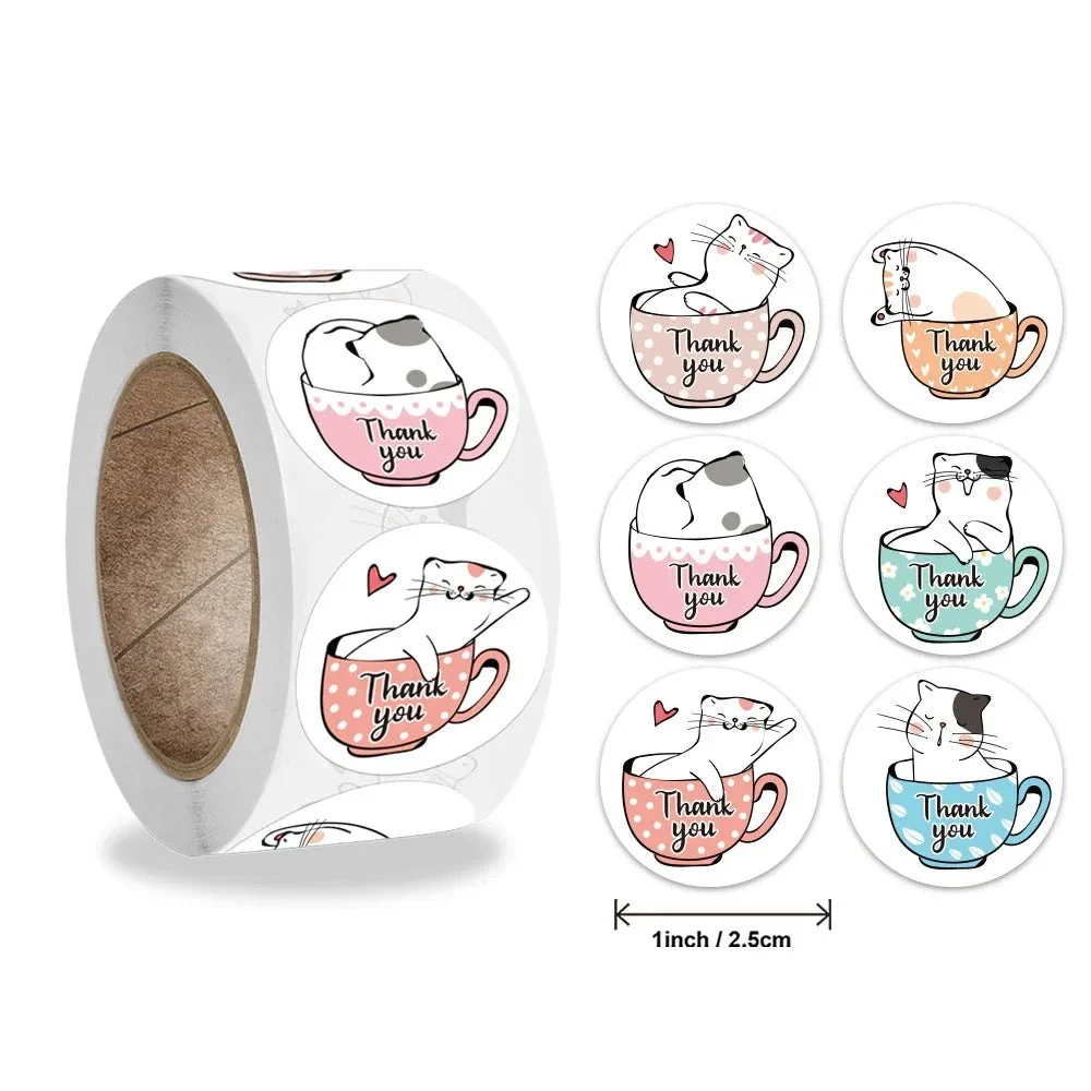 Harbin Liaokuo Packaging And Printing Co., Ltd. Custom self adhesive round packaging label sticker printing vinyl waterproof cosmetic round sealing sticker roll