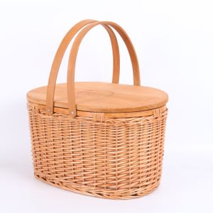 Wholesale China Portable Willow Wicker Picnic Basket For 4 Persons Use