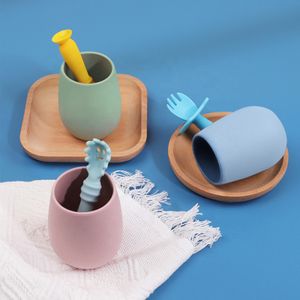 Wellfine BPA Free  Food Grade Reusable Silicon Toddler Training Snack Water Cup for Kids Custom Silicone Baby Drinking Cup