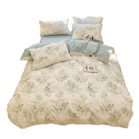 2023 new spring and autumn 60s small floral cotton 4pcs set pure cotton quilt cover fitted sheet bedding set wholesale