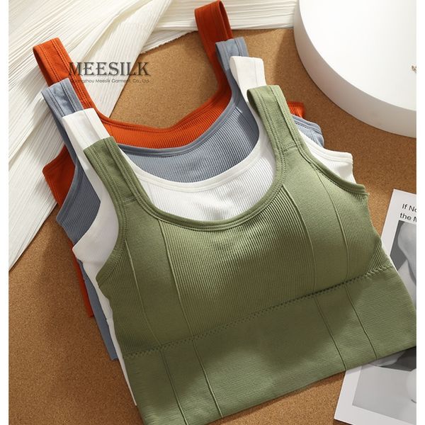 Wholesale Seamless bra wireless Womens Fitness Wear Yoga Wear Girl No Rims Thin Bra Young Lady Sports Vest