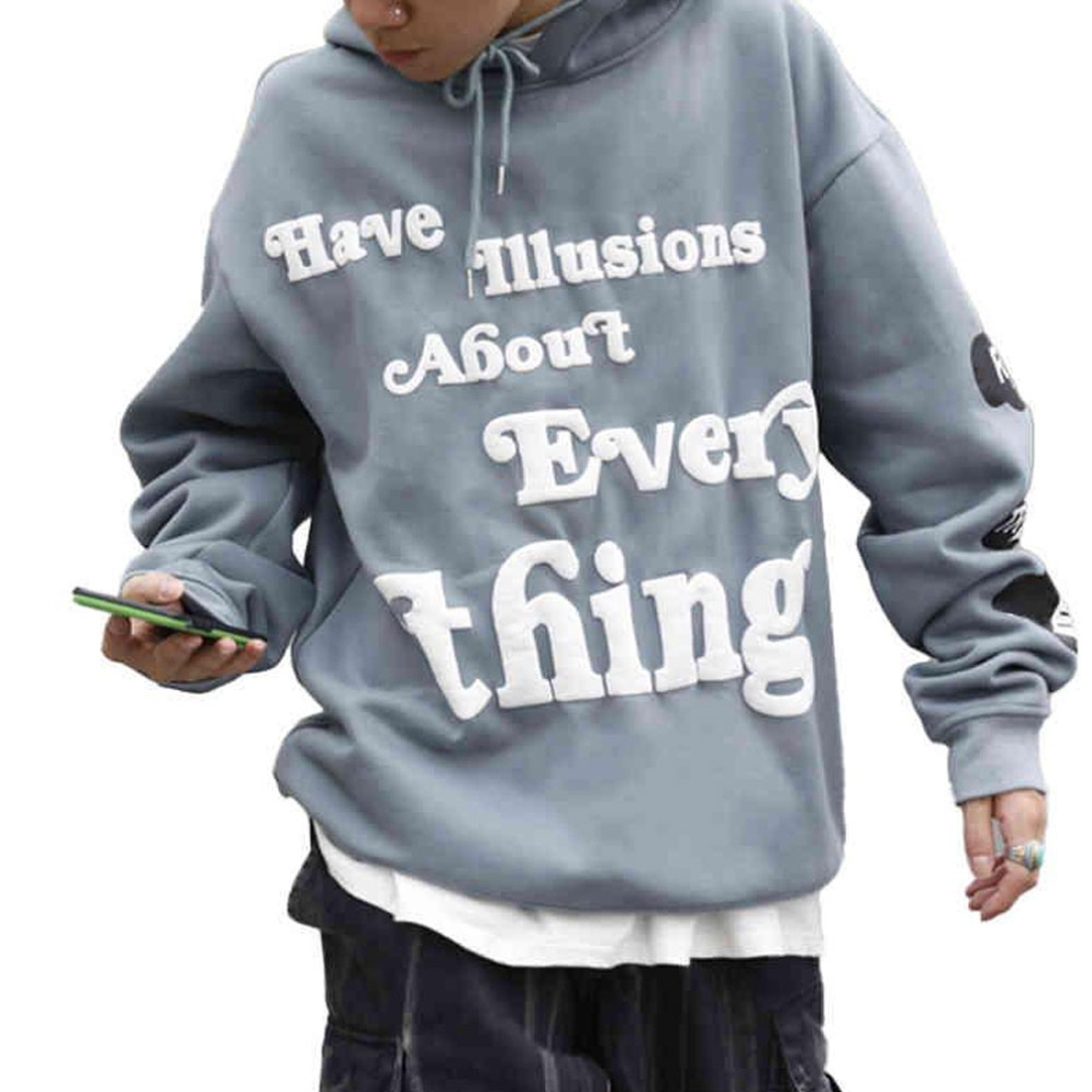ALMIRS INTERNATIONAL Custom Manufacturer Y2K Men French Terry 100% Cotton Oversized 3D Logo Full Face All Zip Up Hoodie Puff Print full zip, us