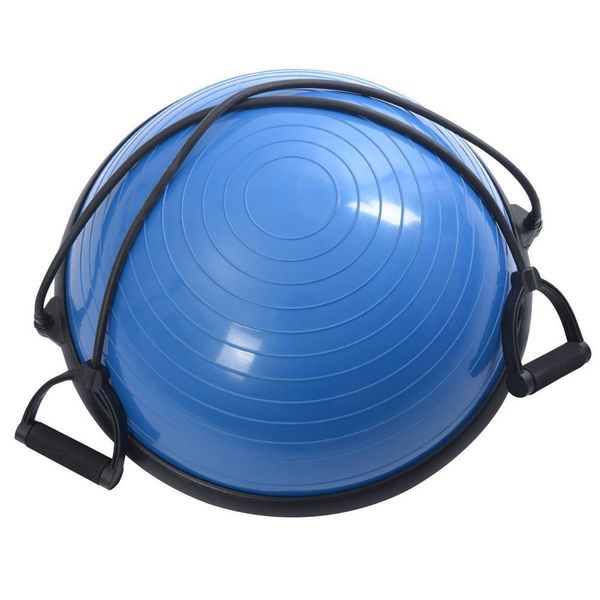 2024 New Design Half Gym Ball Pilates Balance Yoga Ball with Gym Bands Premium Quality Exercise Equipment