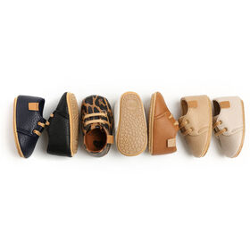 Shenzhen Lechi Creative Industrial Co., Ltd. High Quality Baby Shoes Leopard Newborn Genuine Leather Baby Moccasins Shoes First Walker Soft Sole Fashion Crib Baby Boy Shoes