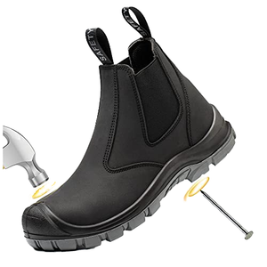 JIANKUN CE leather steel toe waterproof breathable safety security boots work protective non slip high cut shoes for winter