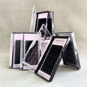 Korea PBT Material Ellipse Flat Individual Lash Extension Double Tips Flat Eyelashes Extensions Private label