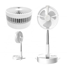 factory wholesale price Night LED Light Spray Humidification Rechargeable Electric Portable Handheld Mini Folding Standing Fan