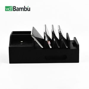 WDF Factory Custom charging stations for multiple devices mobile phone bamboo charging dock station bamboo charging station