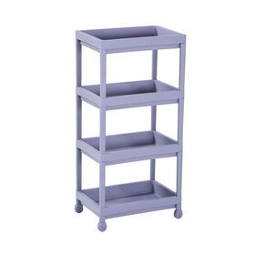 Promotion Metal 4 Tier Hair Salon Trolley Cart Bath Shower Laundry Makeup Organizer Trolley Kitchen Vegetable Storage Cart