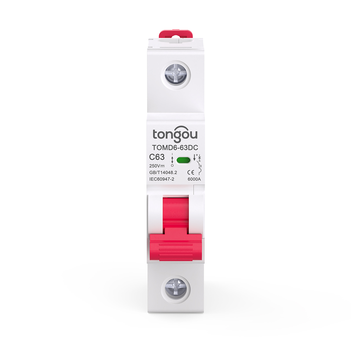 TOMD6-63DC 1P MCB PV Solar Power System Electrical Miniature Circuit Breaker