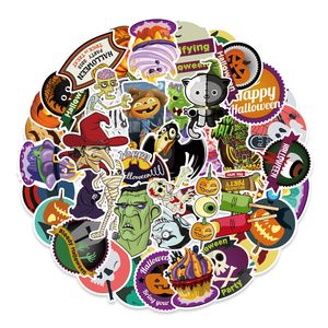 Custom cartoon party gift PVC wrap seal labels jar die cut stickers mix spider ghost pumpkin Halloween Sticker for children