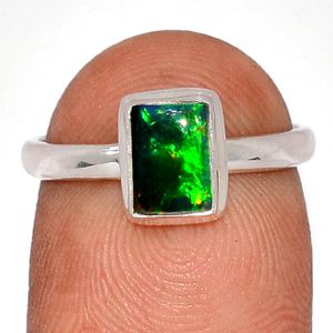 AAA Top Quality Saudi Arabia 18k Gold Plated Opal Ring Authentic Black Opal Gemstones and Jewellery