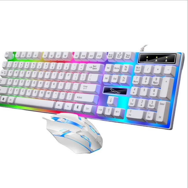 Chasing Leopard G21B floating colorful luminous keyboard and mouse set usb wired manipulator feel lol keyboard and mouse kit