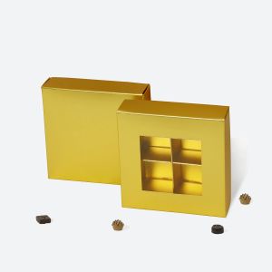 Custom Luxury High Quality Paper Gift Box With Dividers Food Candy Box Chocolate Packing Box With Clear window