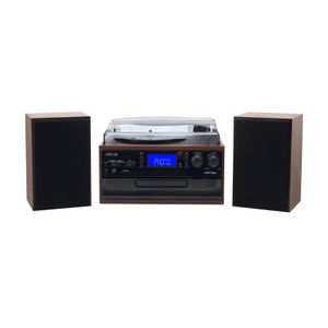 All In One LP Vinyl Record Player Retro Phonograph Bluetooth Radio Cassette CD USB SD Turntable Player