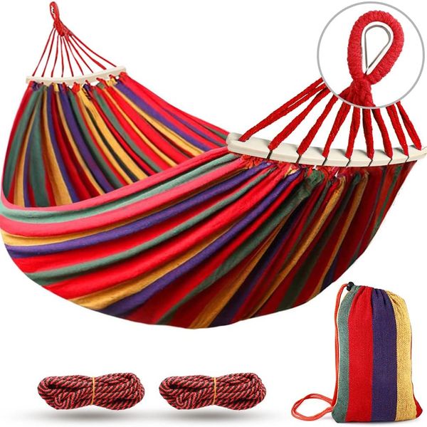 Wholesale Canvas Bed Folding Double Hanging Swing Portable Camping Hammock Outdoor