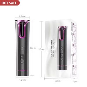 2024 Wireless USB Hair Curler Automatic Rotating Rechargeable Air Wrap Hair styler LED Air Wrap Styler Curlers for Hair