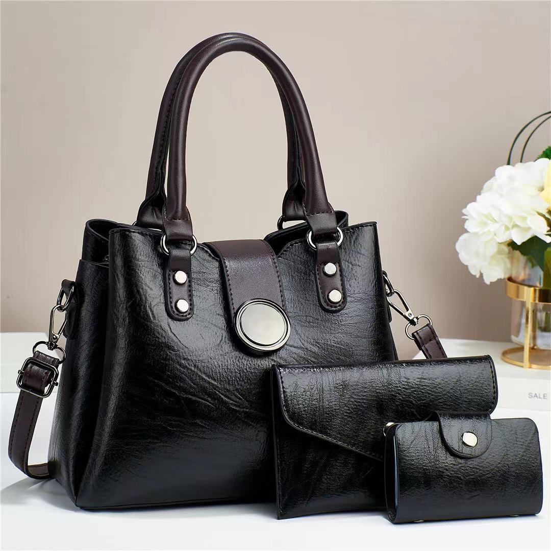 Yiwu Kang Barium Trading Co., Ltd. 2024 New Trend High Quality Ladies Shoulder Bags Handbags For Woman Luxury 3-Piece Set Pu Fashion Cross Bag Large Capacity Bag