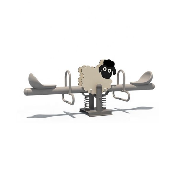 QiaoQiao High Quality Double Seats Outdoor Seesaw Park Playground Iron Seesaw for Kids