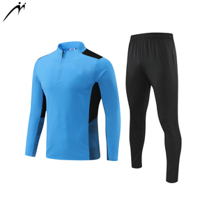 Custom Logo Wholesale Half Zip Men's Sports Tracksuit Adult Kids Team Club Football Soccer Tracksuit Top Football Training Suits