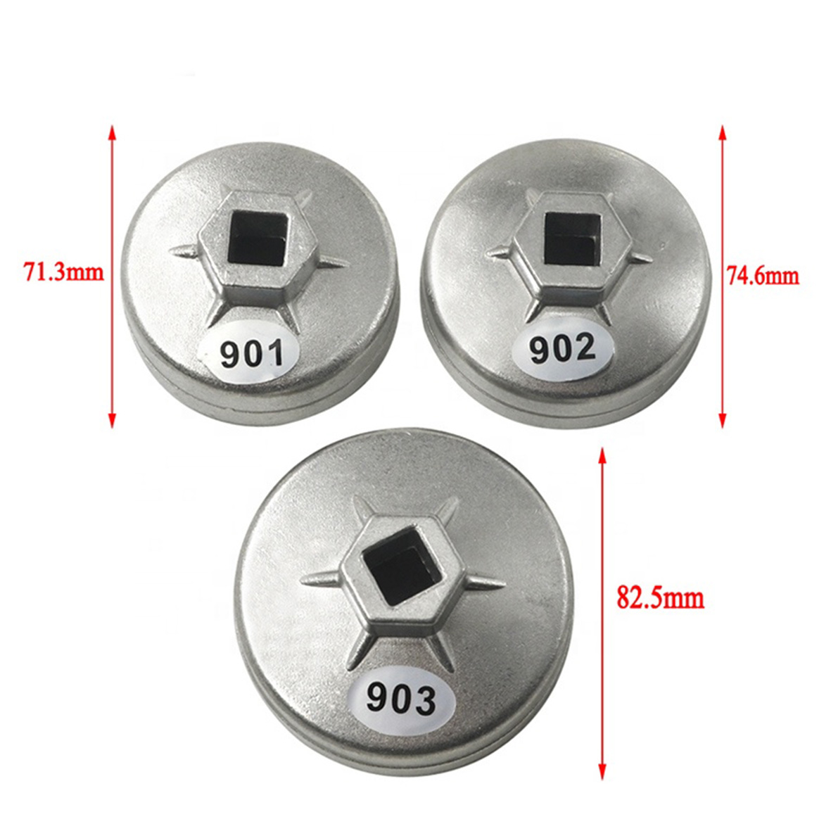 901 902 903 Cup Oil Filter Wrench 1/2" Square Drive Oil Filter Socket Wrench Spanner Hand Tool