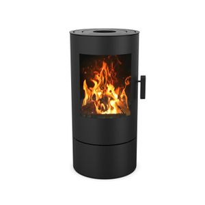 7KW R0702A Real Fire Black Steel Wood Burning Stove Wood Heater Hardwood Fireplace Indoor Heating for House Villa Living Room