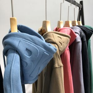 Cotton Oversized 3D Printing Emboss Hoodies Men High Quality Embossed Logo Sweaters Sweatshirt