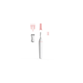 2 IN 1 Eyebrow Trimmer and Bikini Trimmer AA Battery Opeated Hair Removal for Eyebrow Biniki Legs Arms Skin Friendly