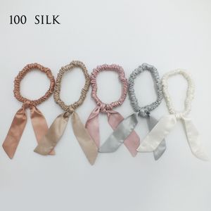 Bowknot silk hair band mulberry silk hair tie small intestine hair band